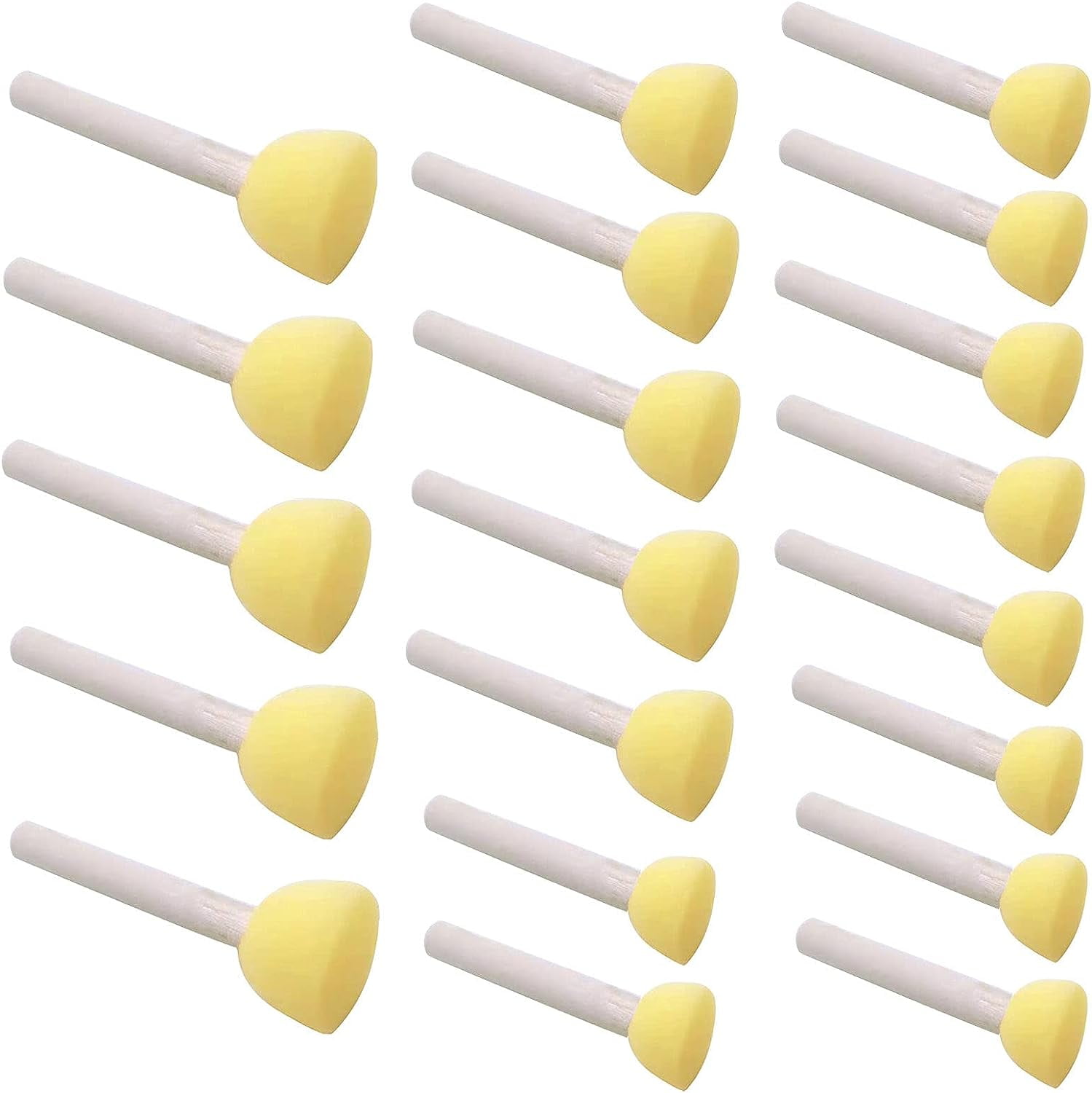 Pack of 40 Round Sponge Painting Brush Set, 4 Sizes Sponge Brush Paint