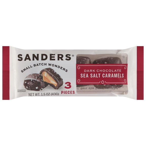 Sanders Raspberry Caramels Sanders Sea Salt Caramels in Milk & Dark Chocolate
