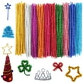 thumbnail image 1 of Pack of 400 Glitter Pipe Cleaners, Pipe Cleaners for Crafts, Pipe Cleaners, Colourful, Bendable Chenille Wire for DIY Crafts and Decorations, 1 of 6