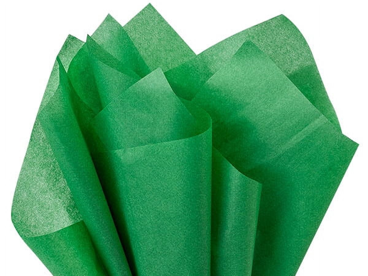 Pack of 480, Solid Green Waxed Tissue 18 X 24" Sheets For Packaging