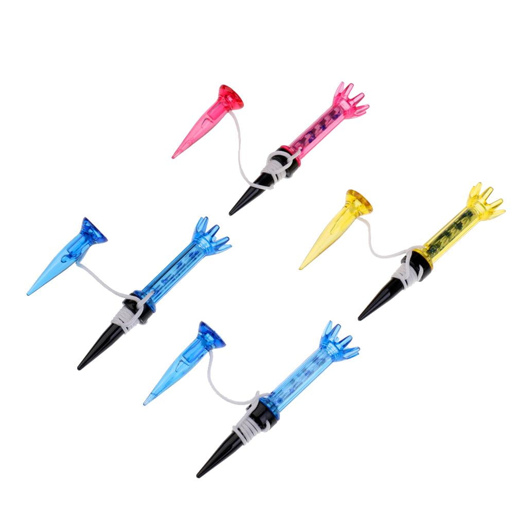 Pack of 4pcs Tee 80mm Flexible golf professional tees with Anchor Random