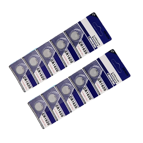 Pack of 5/10 CR1620 Button Cell Coin Cell for Watches Remote Key Long Stable Voltages Output