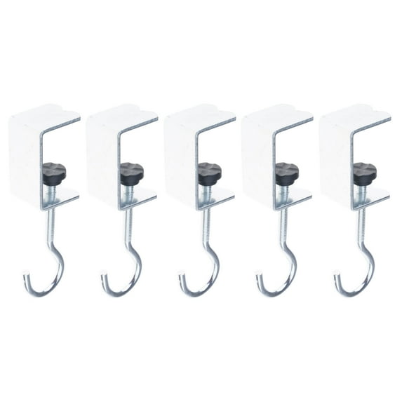 Pack of 5/10 Rotatable Desk Hook Under Table Mount for Backpacks Keys Towels