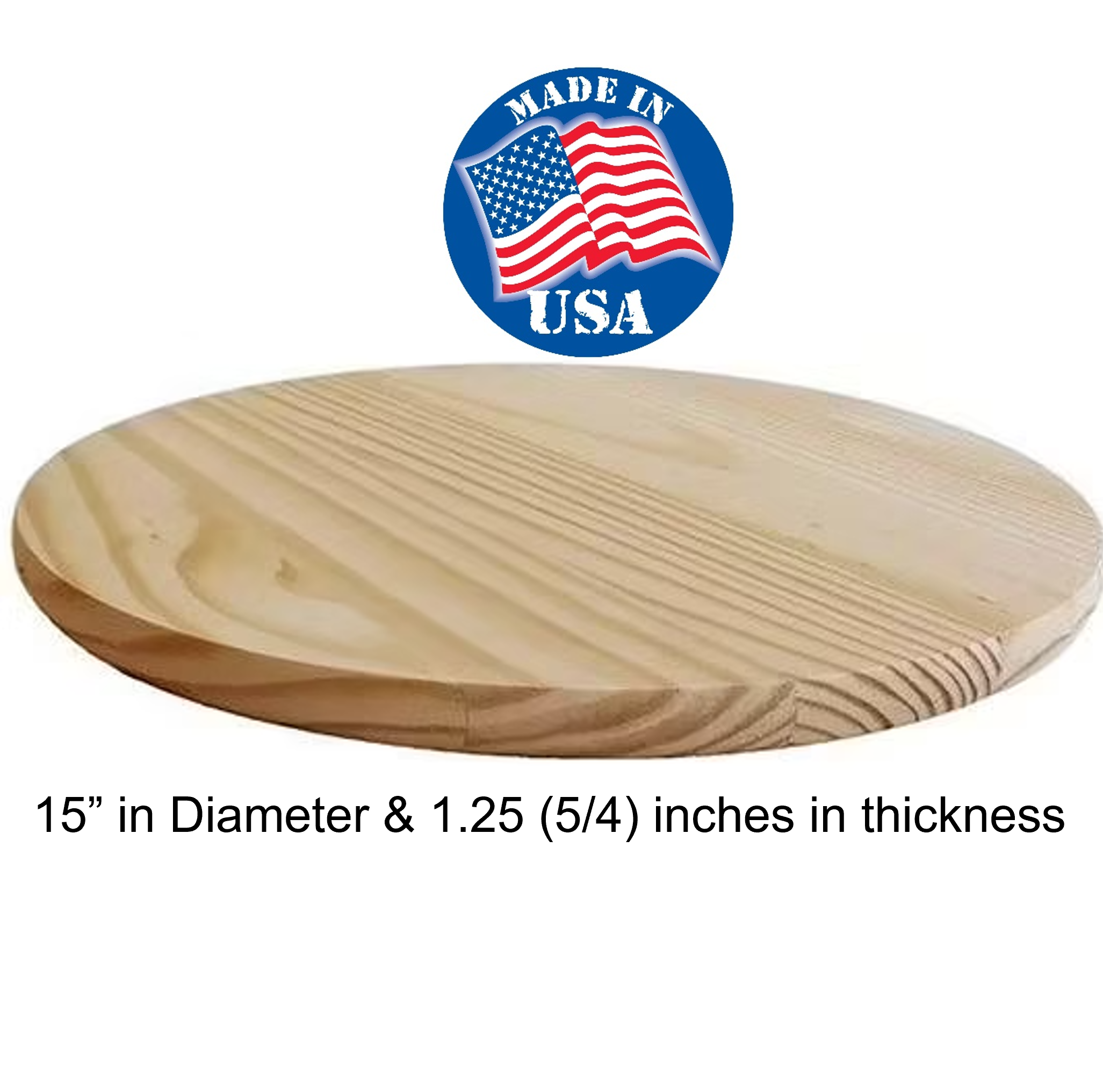 Pack of 5-15 inch wood round, wood slices 15 inch diameter, wood circles 15  inch, wood rounds for crafts 15 inch 