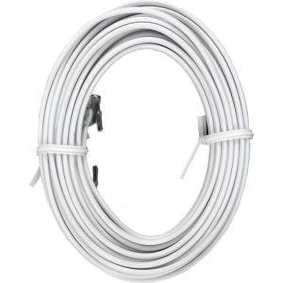 (Pack of 5) - 25ft White Phone Line Cord RJ11 Cable
