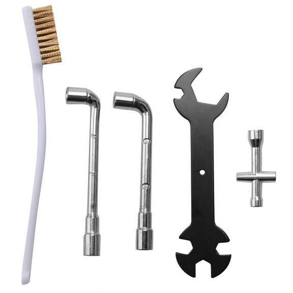 Pack of 5 3D Printer Parts Wrench + Mini Socket + Nozzle Brush + 6 mm 7 mm L Wrench for 3 Tools,1 * Printer Accessories