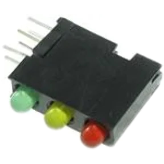Pack of 5 564-0100-213F LED Circuit Board Indicator Green Red Yellow Diffused 3mm Through Hole Right Angle :RoHS