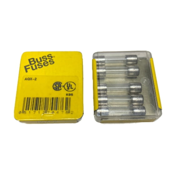 Pack of 5 AGX-2 Fuse Plug Fast Acting 2A 250V Holder Cartridge 6.35 X 25.4mm Glass