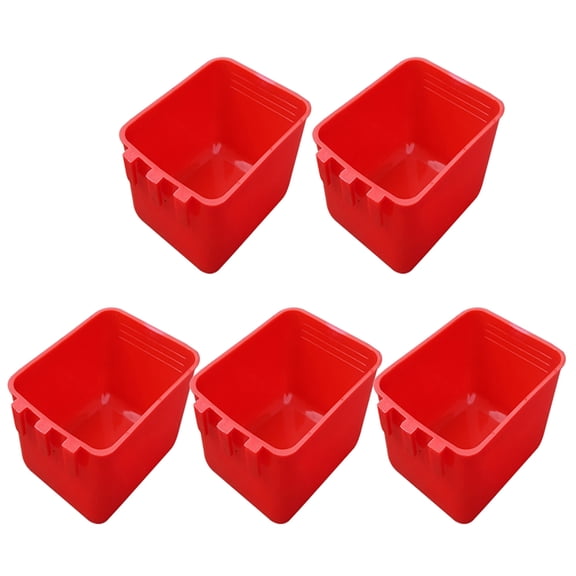 Pack of 5 Bird Feeders Plastic Food Cups for Poultry and Birds Pet Supplies Chicken Feeder Feeding Equipment