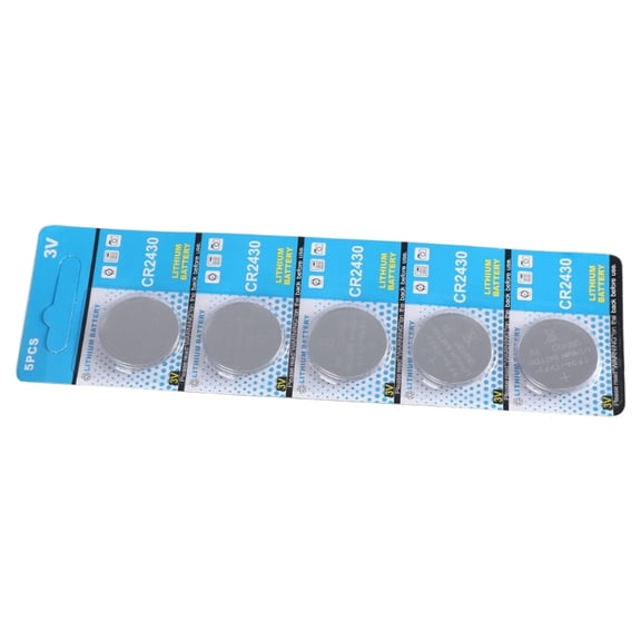 Pack of 5 CR2430 Lithium Coin Cell 3V Button Cell Batteries for Electronics