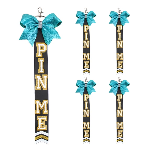 Pack of 5 Cheerleader Keychain Set Backpack Decorations Cheerleading Competition Good Luck Charm for Games and Event