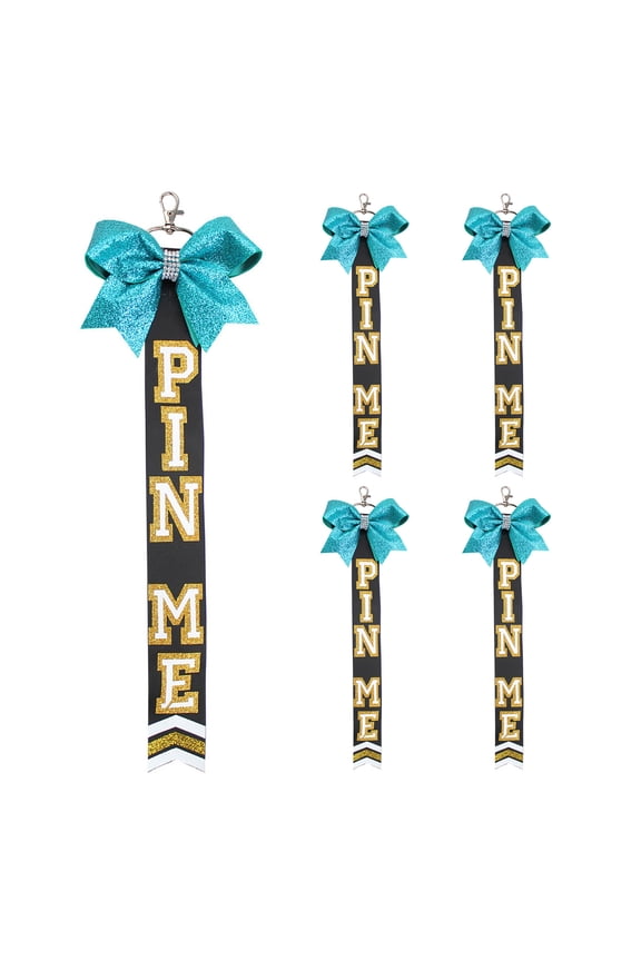 Pack of 5 Cheerleader Keychain Set Backpack Decorations Cheerleading Competition Good Luck Charm for Games and Event