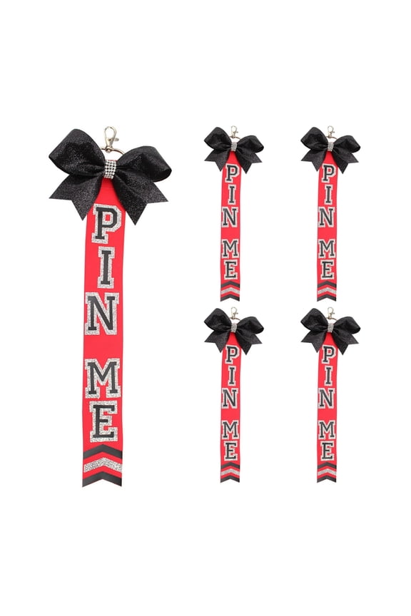 Pack of 5 Cheerleader Keychains Backpacks Pendant Team Key Accessories Cheer Team Friendship Keychains Fabric Texture