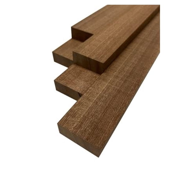 Pack of 5, Cutting Board Blocks Sapele | Best 3/4" x 2" x 16" Lumber Boards