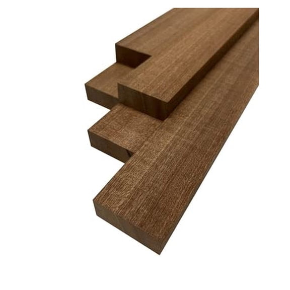 Pack of 5, Cutting Board Blocks Sapele | Best 3/4" x 2" x 30" Lumber Boards