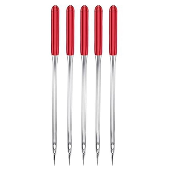 Pack of 5 Domestic Sewing Machine Needle Regular Point Needle for Stretch Fabric Jeand Leather Cloth