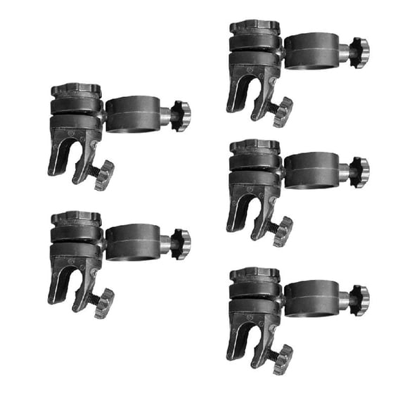 Pack of 5 Flashlight Clamps Flashlight Holder for Hats Easy Attach Bracket for Mining Cycling Headlights