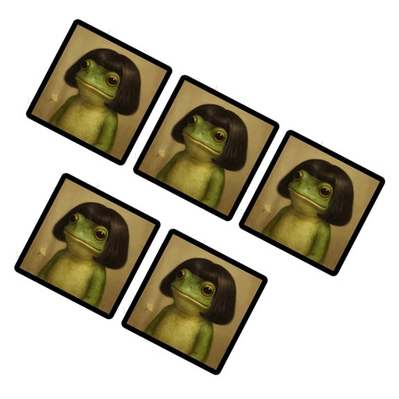 Pack of 5 Funny Frogs Laptop Stickers Phone Excellent for Cartoon Enthusiasts and Decors Lover