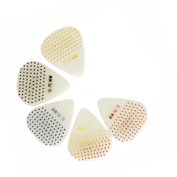 Pack of 5 Glowing Nonslip Guitar Picks with Textured Grip Plastic Materials