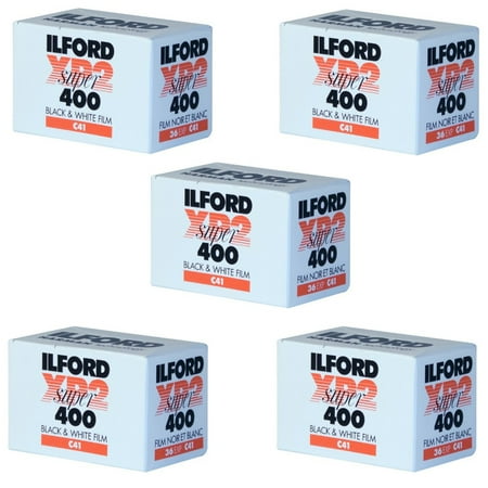 Pack of 5 Ilford XP2 Super 400 135-36 Black & White Film