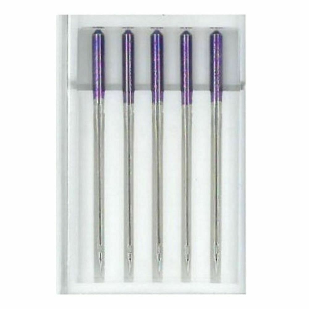 Pack of 5 Janome Purple Tip Needles #859438007 for Home Sewing Machines, Size: 90