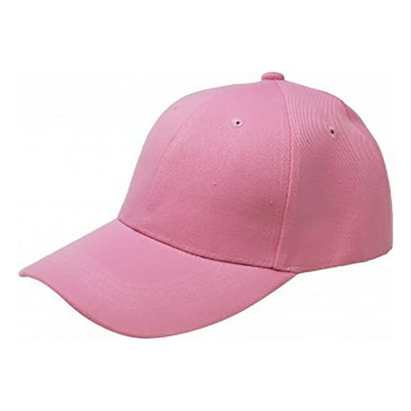 Pack of 5 Mechaly Plain Baseball Cap Hat Adjustable Back (Pink)