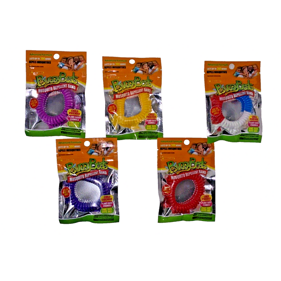 Pack of 5 NEW BuggyBeds Mosquito Repellent Band Child Friendly DEET FREE