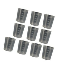 Pack of 5 Plastic Graduated Measuring Beaker Set Clear Liquid Measuring Mixing Cup Liquid Container Beakers for Lab Use