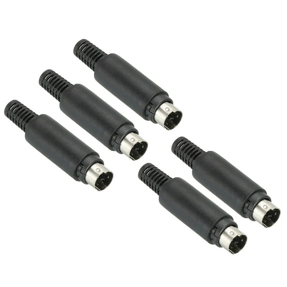 Pack of 5 S Video DIN Mini Male Socket 5 Pin Signal Transmission