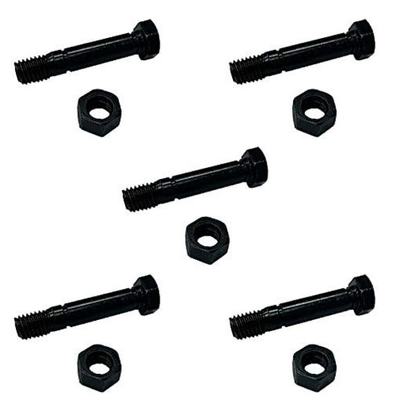 Pack of 5 Shear Pins & Nuts (2" x 5/16") for Snow Blowers Replaces Ariens 52100100