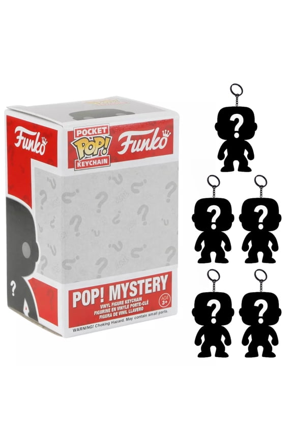 Pack of 5 Surprise Mystery Mini Funko Pocket Pop! Keychains Randomly Selected