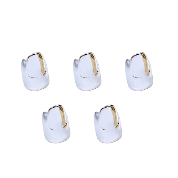 Pack of 5 Trendsetting Nail RingsC0sp1ayNail Jewelry Alloy Texture for Daily