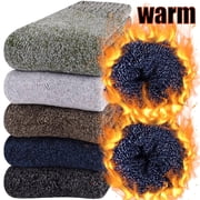 Pack of 5 Womens Wool Socks Winter Warm Thick Knit Soft Vintage Casual Crew Boot Socks Gifts