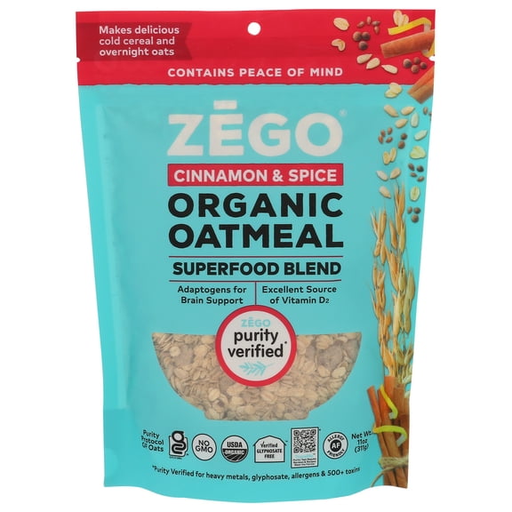 (Pack of 5) ZEGO Oatmeal Sprouted Cinnamon Spice 11 Oz