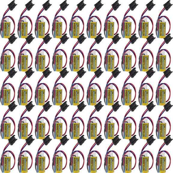 (Pack of 50) 1700mAh MR-BAT ER17330V 3.6V A6BAT PLC Lithium Industrial Battery for FANUC CNC System