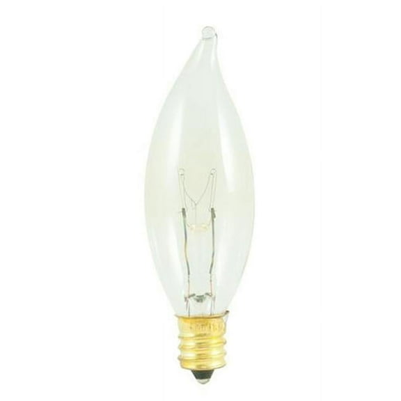 Pack of (50) 25 Watt Dimmable Clear CA8 Incandescent Light Bulbs with Candelabra (E12) Base 2700K Warm White Light