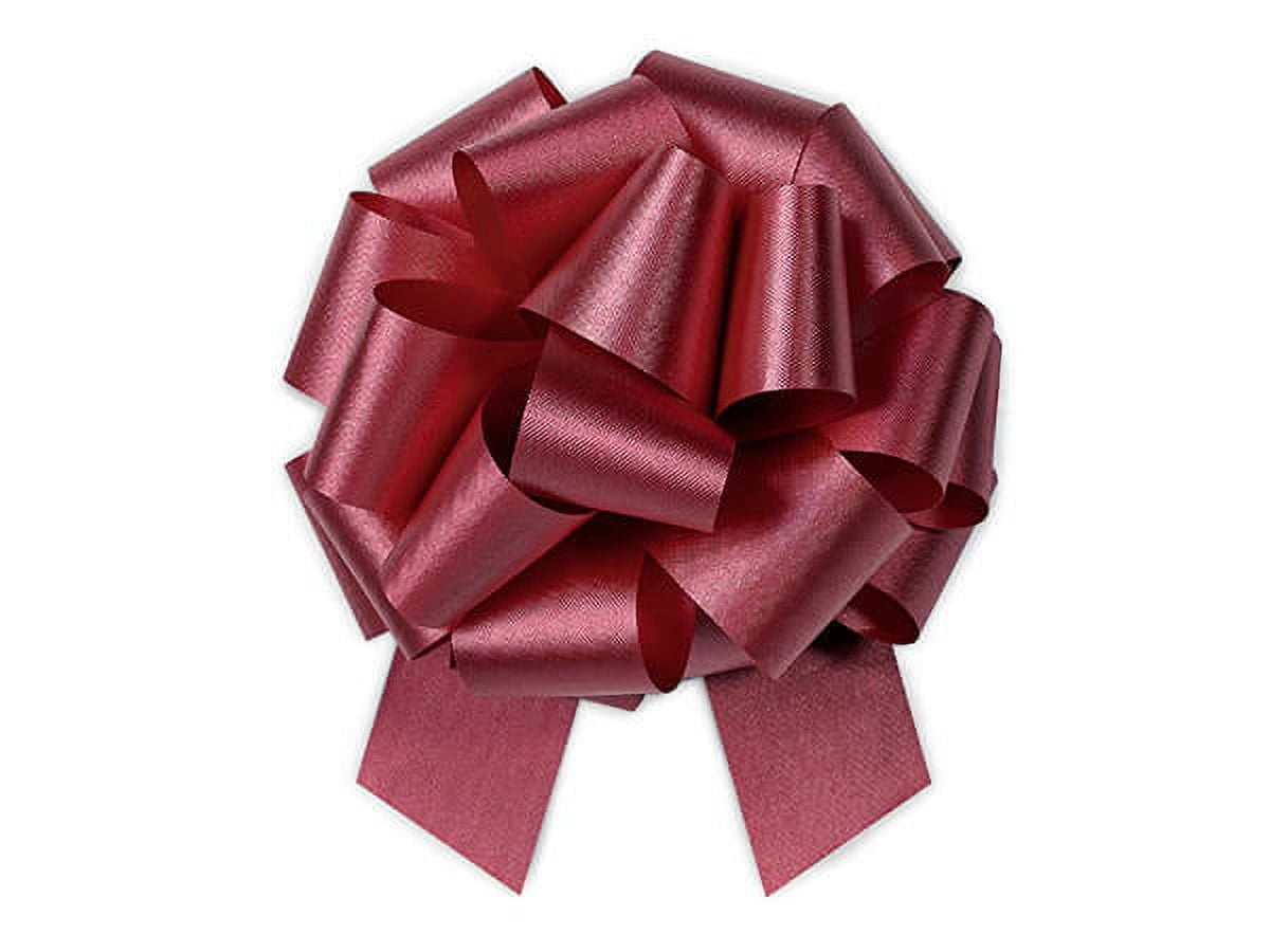 PintreeLand 12PCS Christmas Gift Bows, 5” Xmas Wrap Pull Bows with Ribbon  Wrapping Accessory for Present, Florist, Bouquet, Basket Decor, Easy to