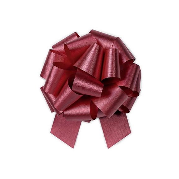 Pack of 50, 5-1/2" Marsala Maroon Flora Satin Pull Bows for Gift Basket and Gift Packaging
