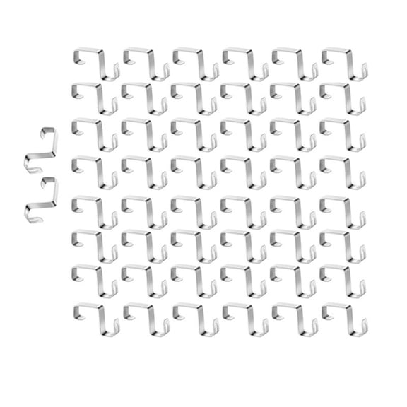 Pack of 50 Aluminium Gutter Hook for Hanging Christmas Light and Decorations Securely In Any Weather Conditions