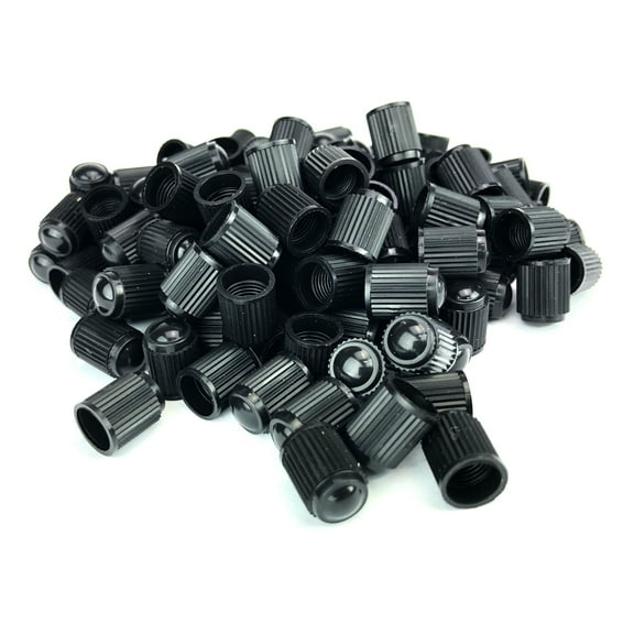 Pack of 50 Black Valve Stem Caps for all American Schrader type Valve Stems