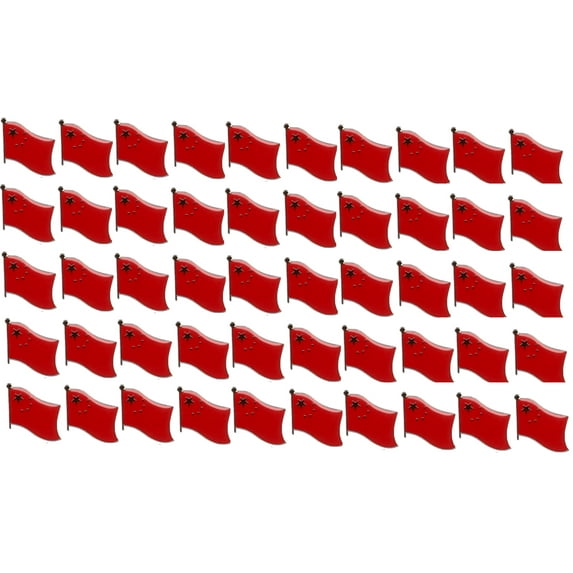 Pack of 50 China Flag Lapel Pins, Chinese Pin Badge