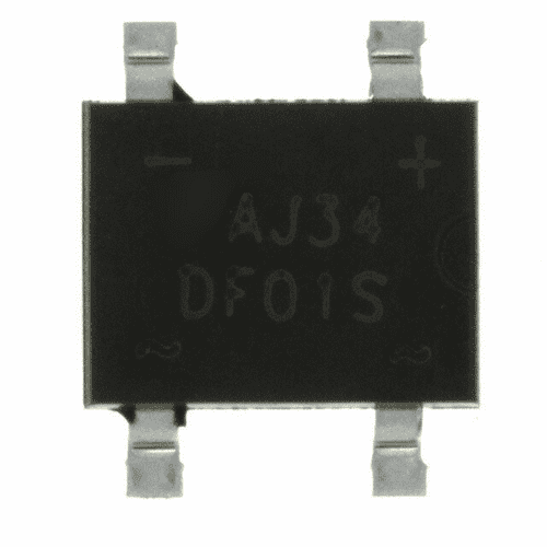 Pack of 50  DF01S  Bridge Rectifier Single Phase Standard 100 V Surface Mount 4-SDIP :RoHS, Cut Tape