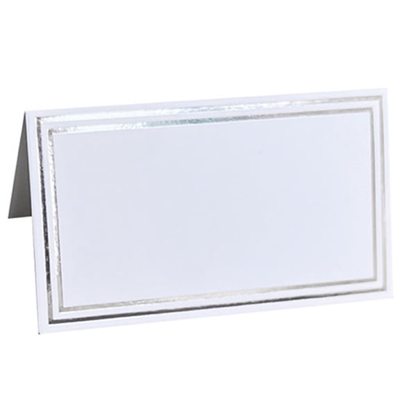 Pack of 50 Elegant Name Cards for Table Setting Rectangle Seating Place Cards for Weddings and Parties Reception Card