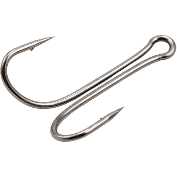 Pack of 50 Fishing Double Hooks Black Classic Frog Hooks High Carbon Steel Hooks Boxed,Urchin Bait Hooks,8# 50pcs