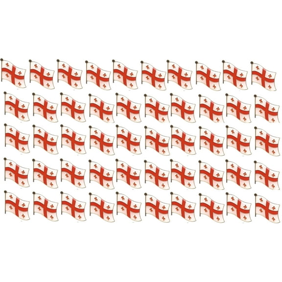 Pack of 50 Georgia Republic Flag Lapel Pins, Georgians Pin Badge
