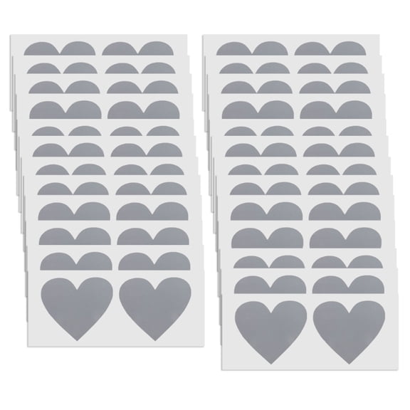 Pack of 50 Heart Scratch Off Sticker Scratch Off Heart Stickers,Scratch Off Labels, Scratch Card Stickers