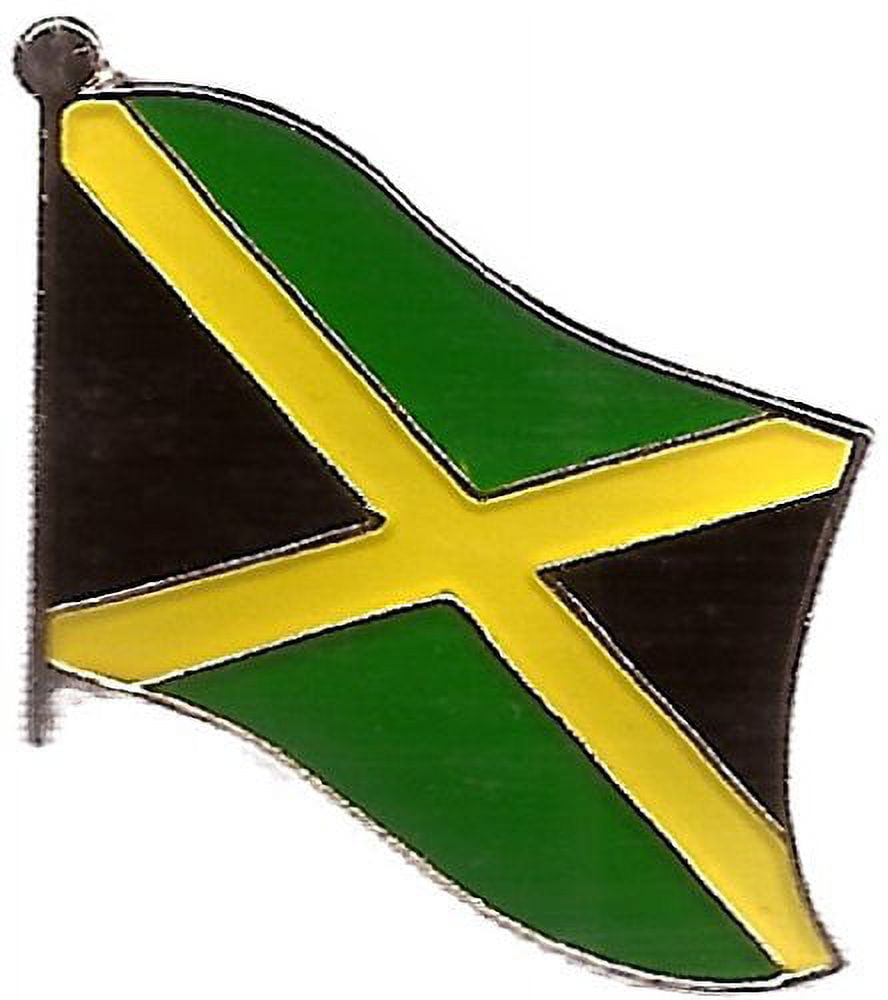 Pack of 50 Jamaica Flag Lapel Pins, Jamaican Pin Badge