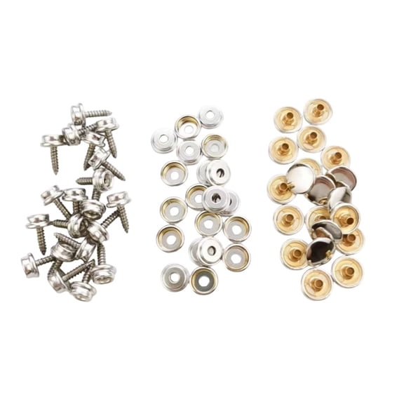 Pack of 50 Stainless Steel Screw Fastener Push Button Screw For Plane Tent Canvas Screw Socket Button Accessories