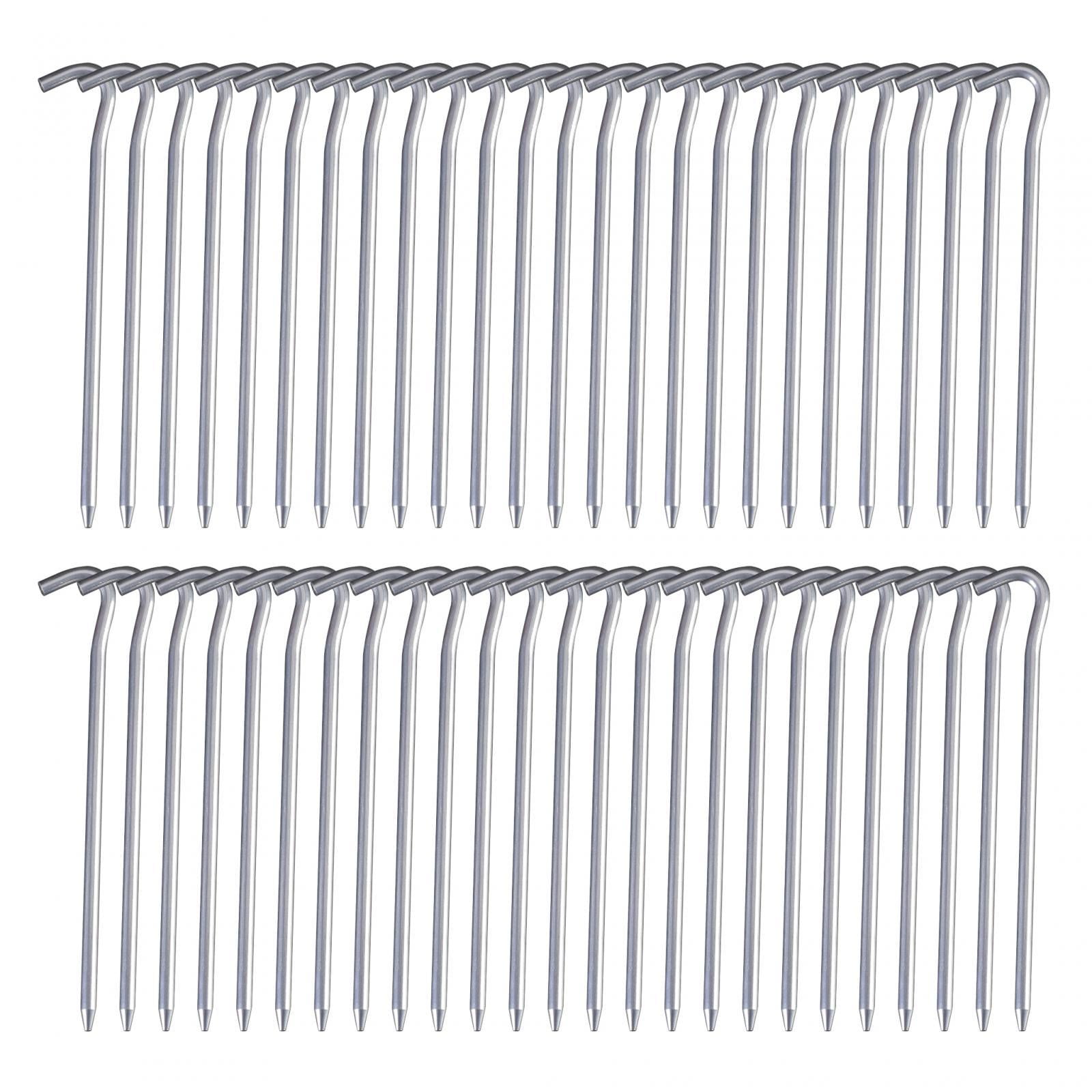 Pack of 50 Tent Pegs Nails 7inch Aluminum Rust for Hard Floors Durable