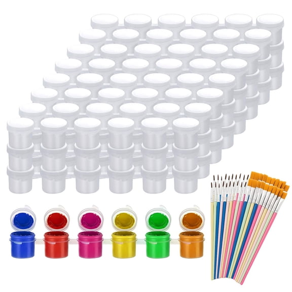 Pack of 50 Tiny Empty Paint Bottles Art Materials Set with Varied Dyes for Artists and Undertakings